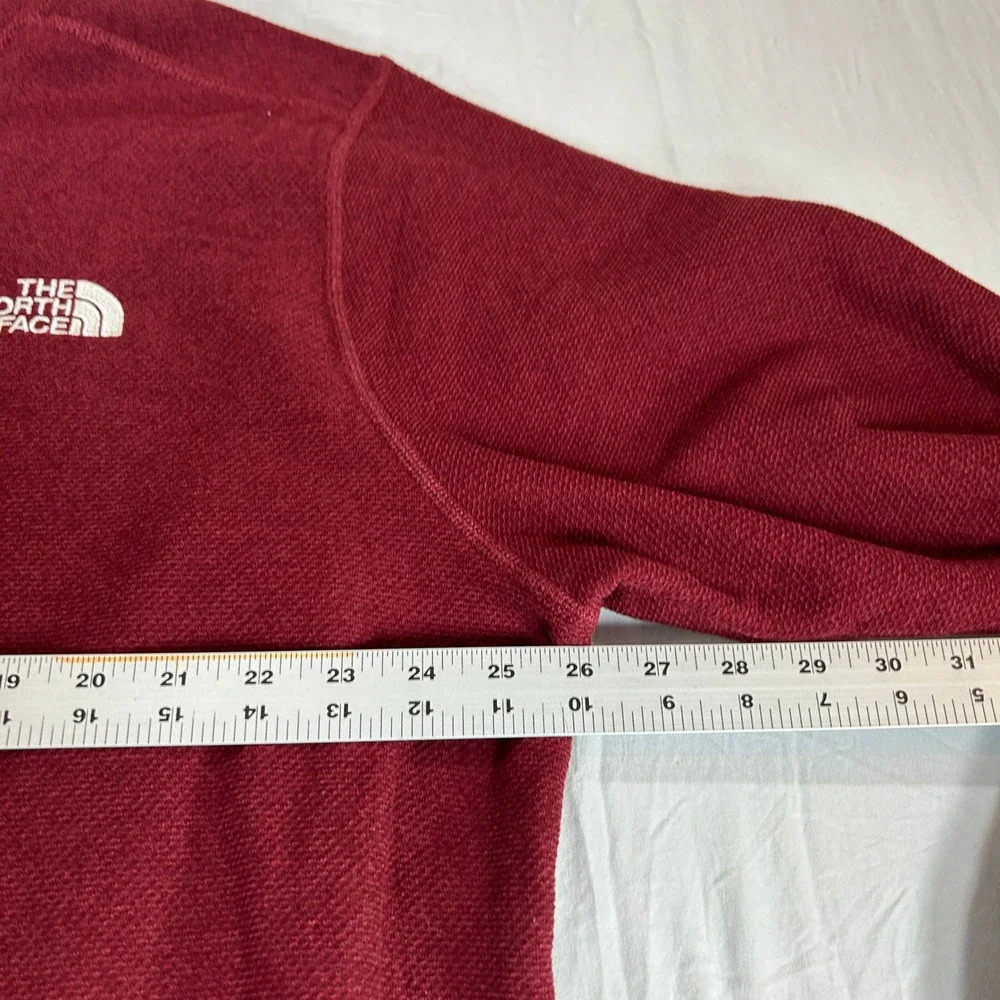 The North Face Mens XXL Burgundy Quarter Zip Fleece Pullover Sweater NF0A3YR1789